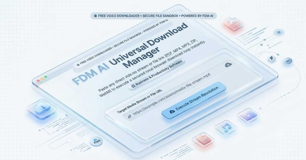 FDM AI Download Manager: Free Online File & Video Downloader
