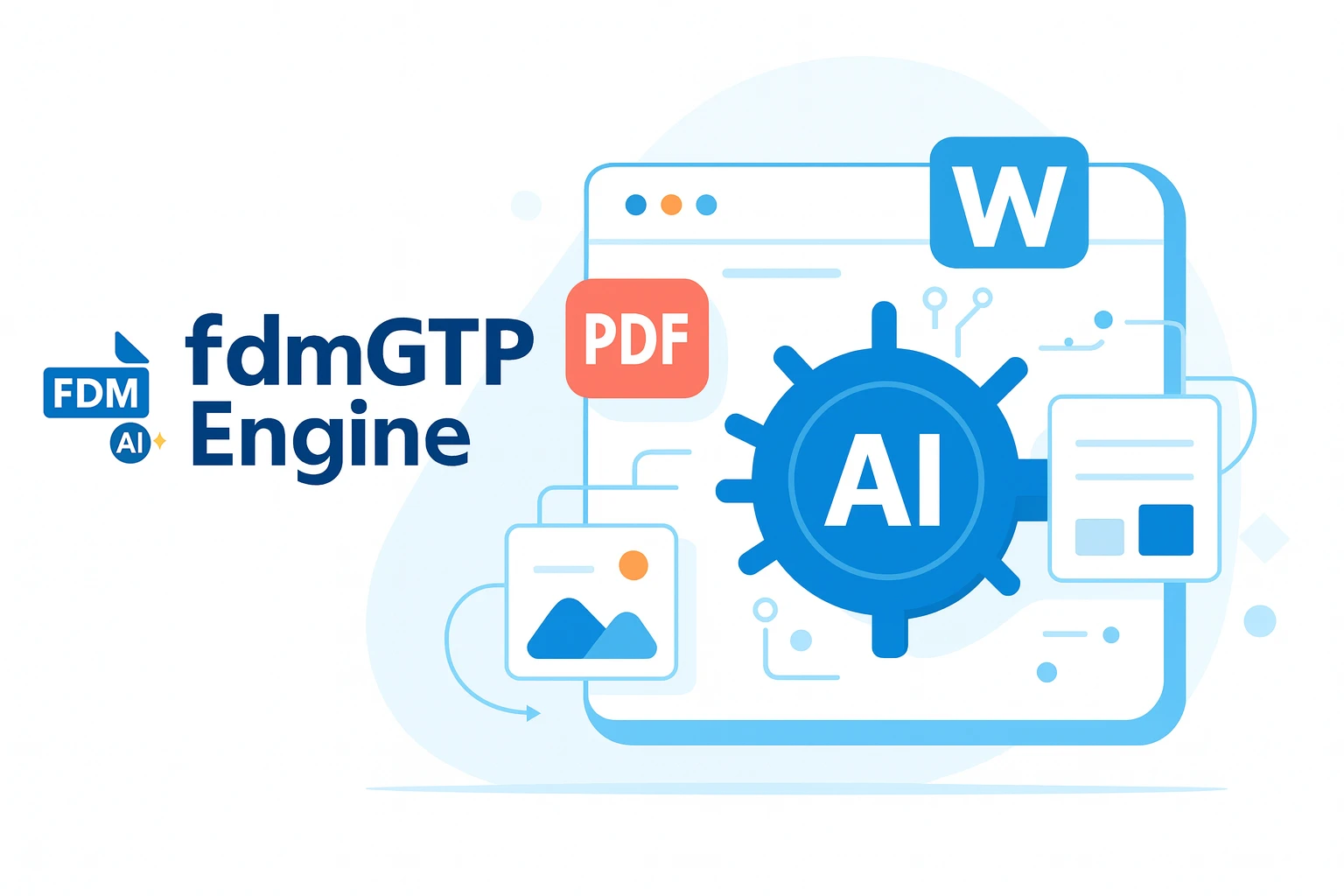 AI-powered fdmGTP Engine powering Free Document Maker browser-native tools