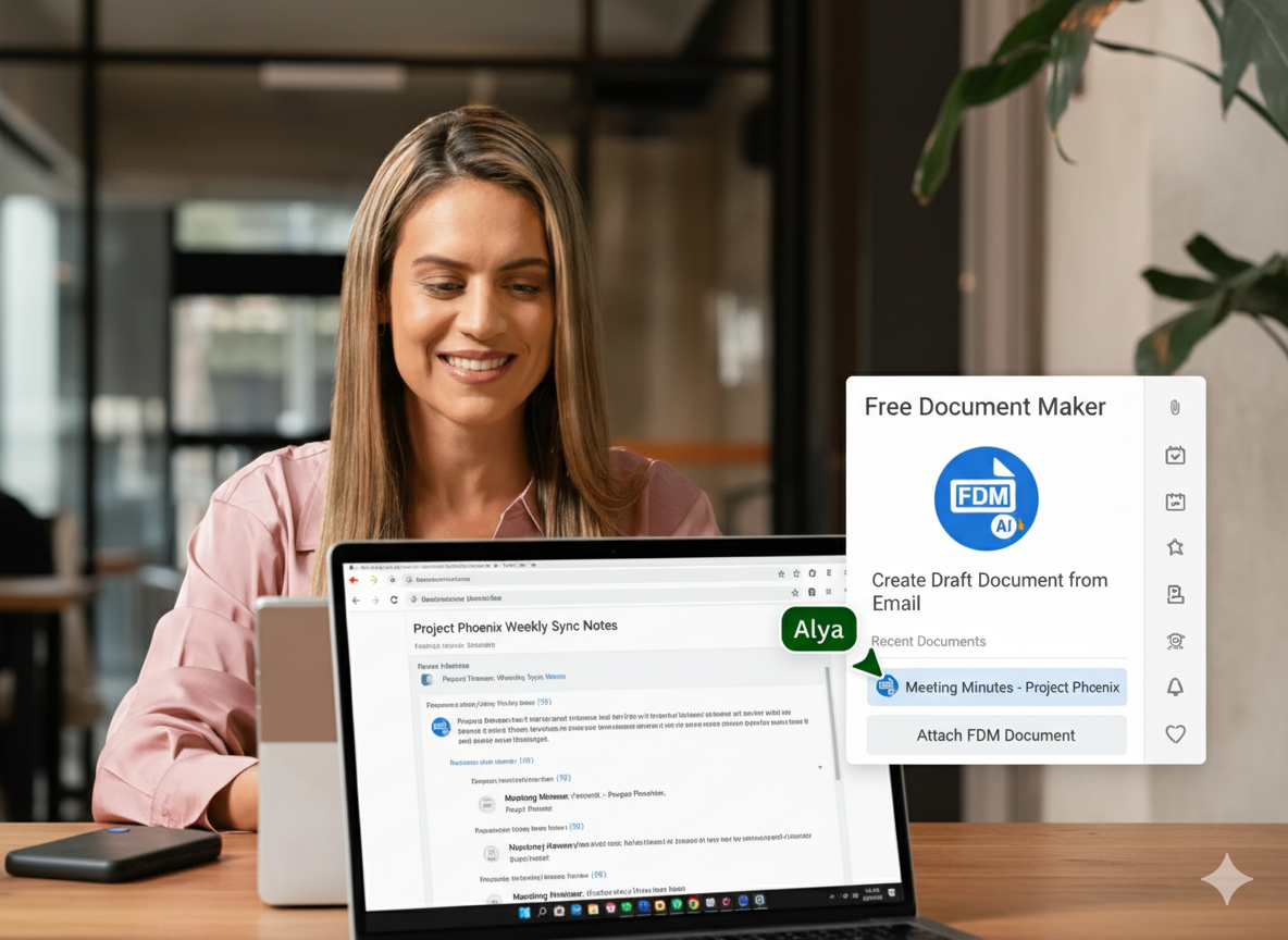 Gmail integration with Free Document Maker