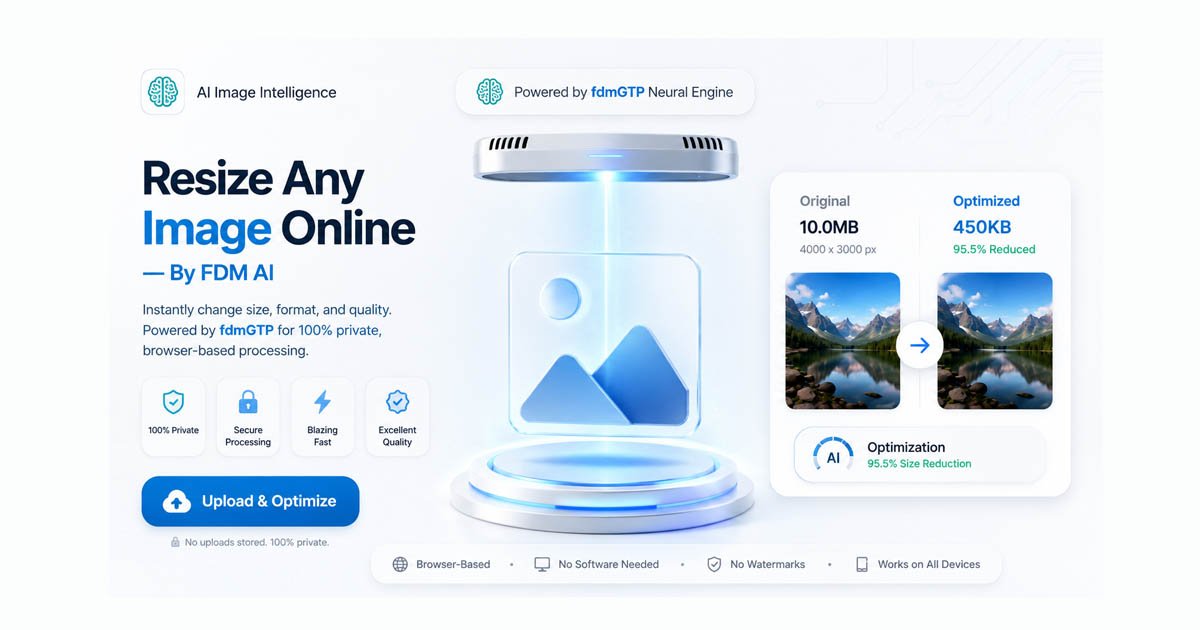 AI Image Resizer: Resize Images Online by FDM AI