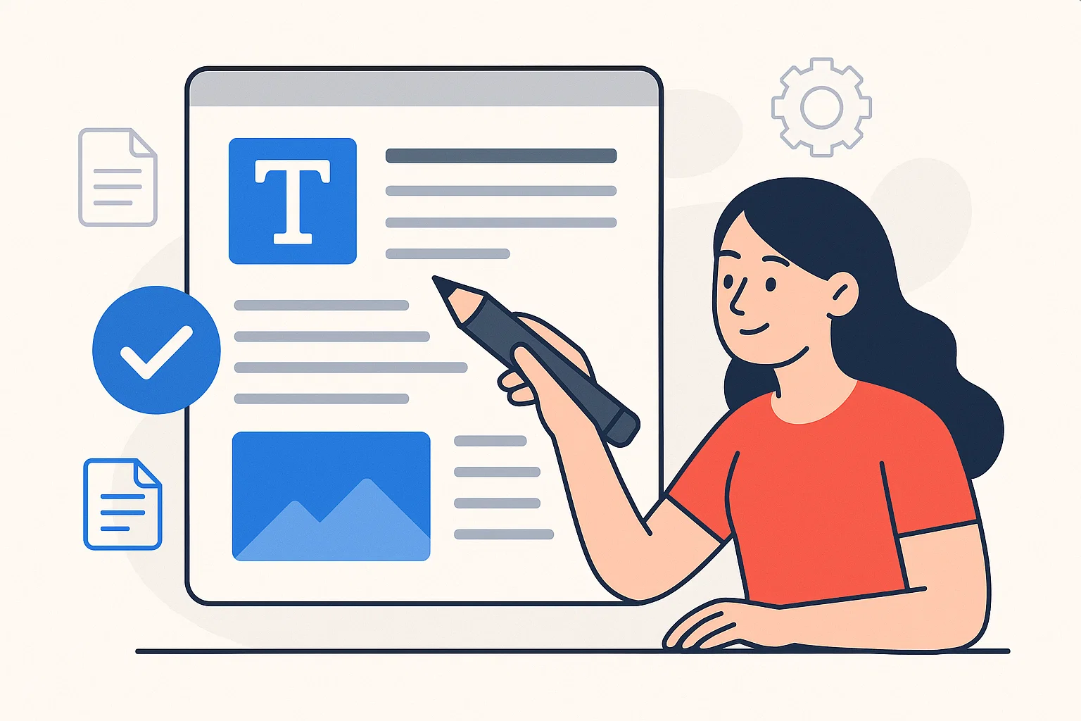 Illustration showing Free Document Maker Software features
