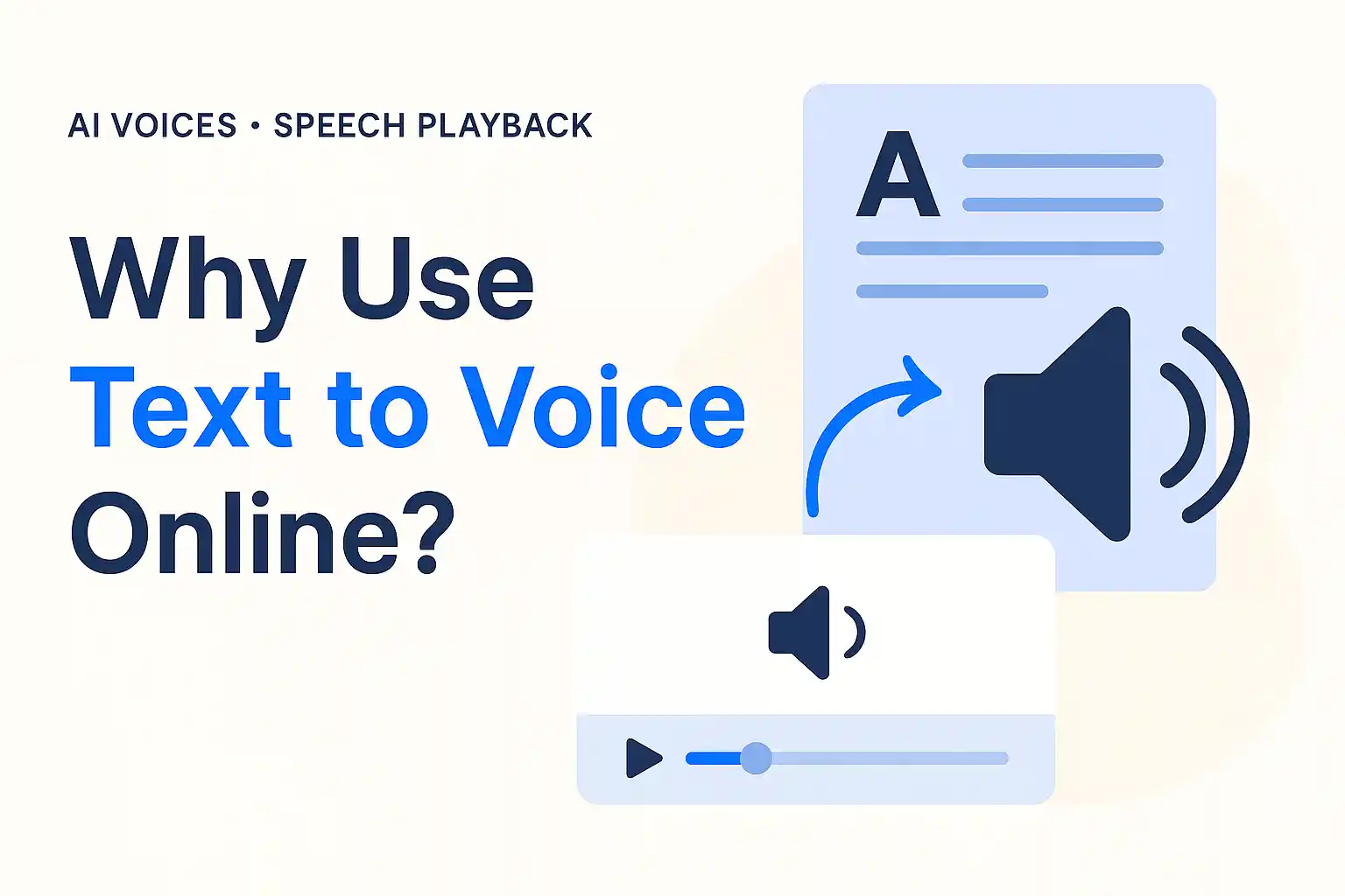 Illustration showing how text is converted into natural voice using AI