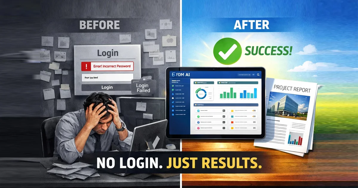 Professional interface of the FDM AI Business Proposal Generator showing a watermark-free PDF being created.