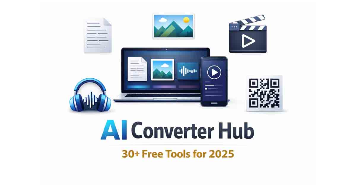 AI converter hub platform with tools for documents images audio and video conversion
