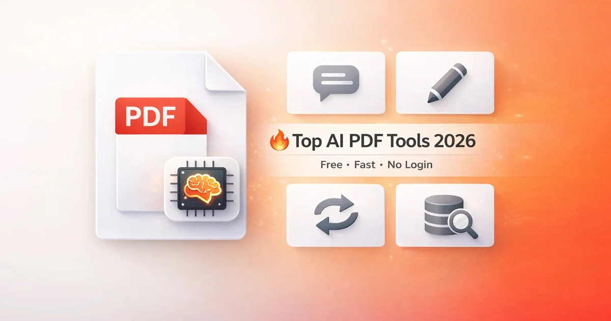 AI PDF maker free tools showing chat, edit, and convert PDF workflow