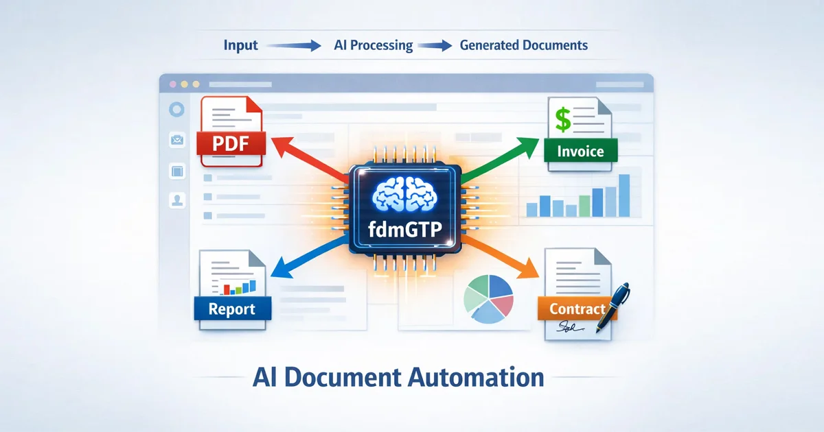 AI powered document automation platform using fdmGTP engine in Free Document Maker