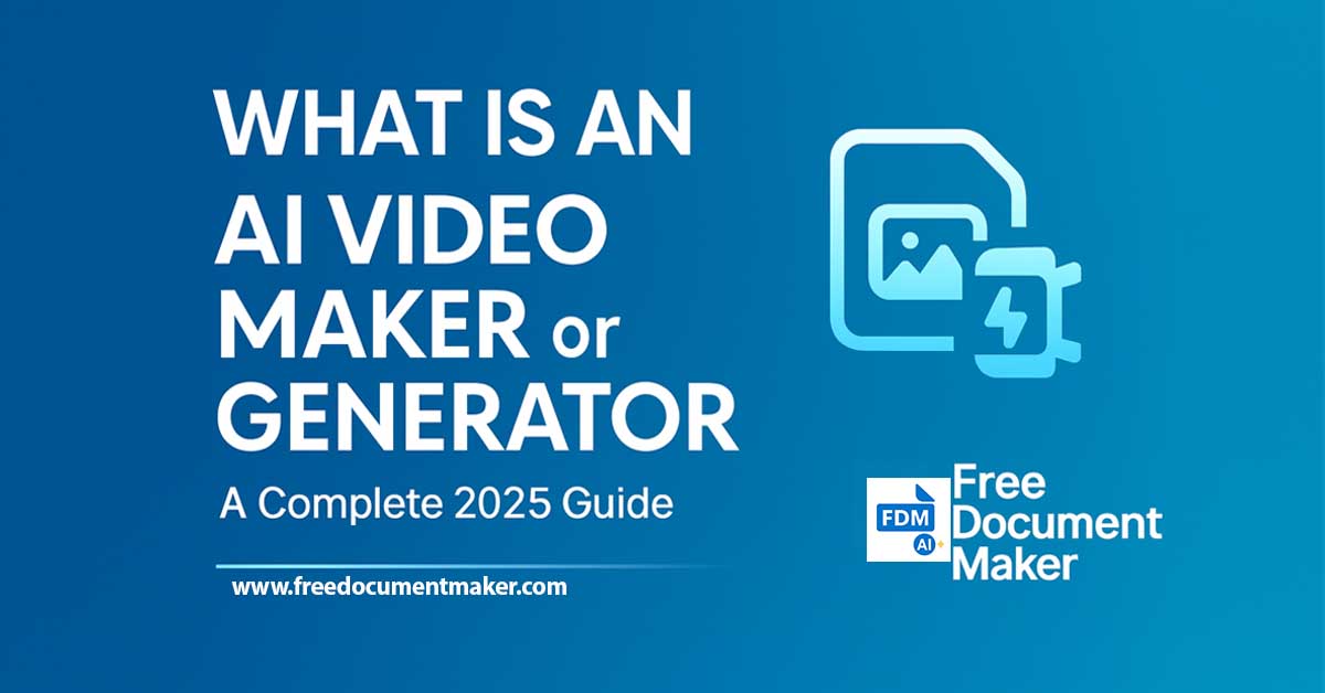 What is an AI Video Maker or Generator – 2025 guide by Free Document Maker