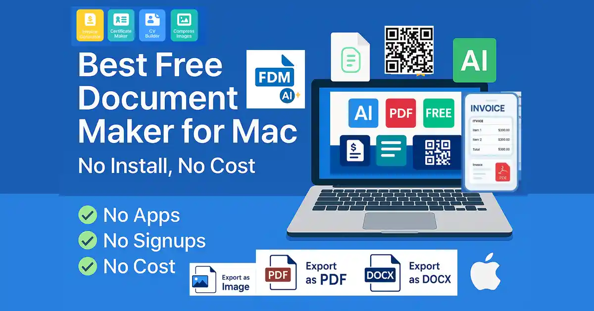 Best Free Document Maker for Mac β Create PDFs, Quotes, and Agreements Online with No Signup