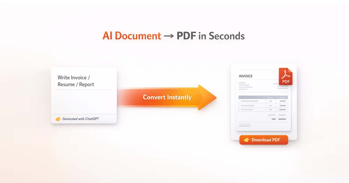 ChatGPT write documents and convert to PDF online workflow