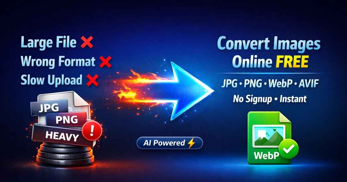 Convert images online free using Free Document Maker – JPG PNG WebP AVIF converter without signup