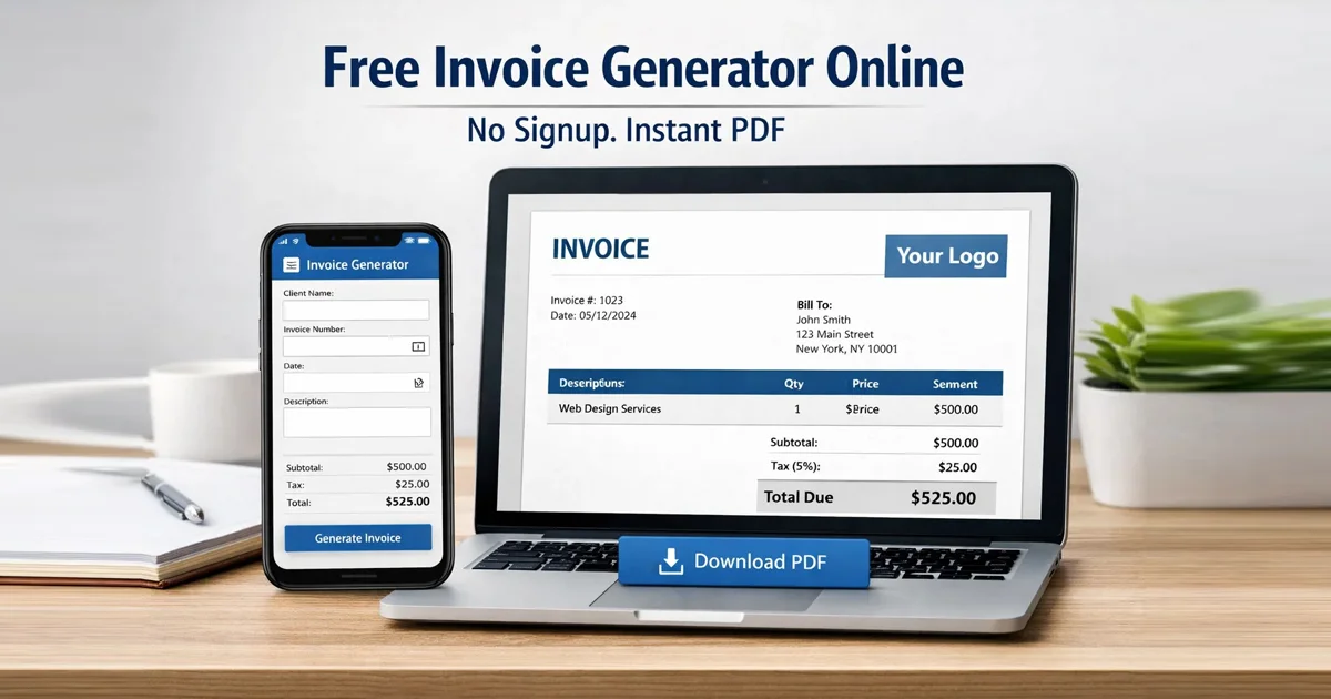 create free invoice online using free invoice generator with pdf download