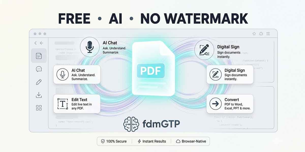 Best free browser-native AI PDF editor interface