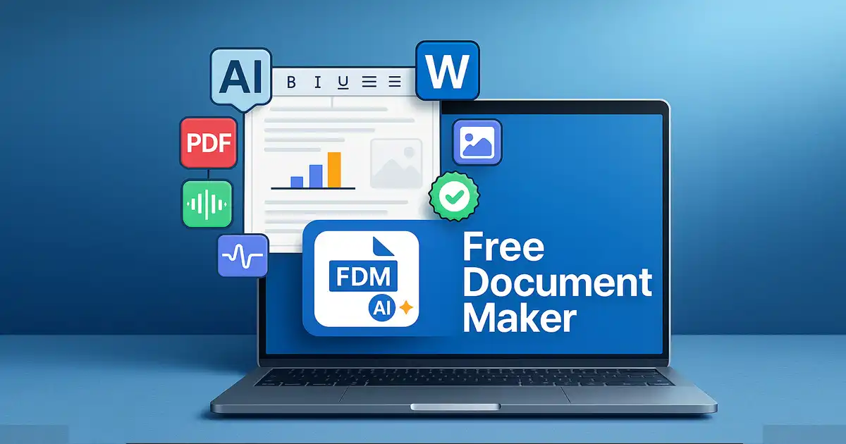 Free Document Maker 2025 (FDM AI) – AI-powered platform by Spark-BD Entertainment for creating, editing, and converting documents instantly