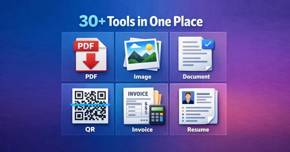 all in one online document and PDF tools platform with multiple productivity tools