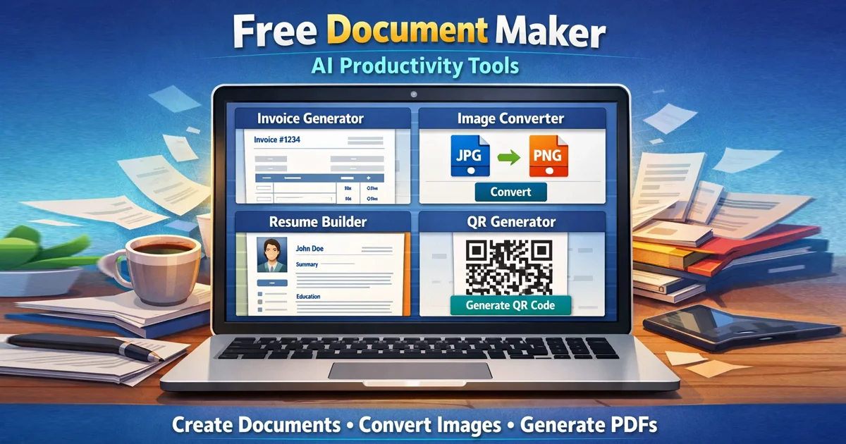 Free Document Maker (FDM AI)AI tools for invoices PDFs and image conversion