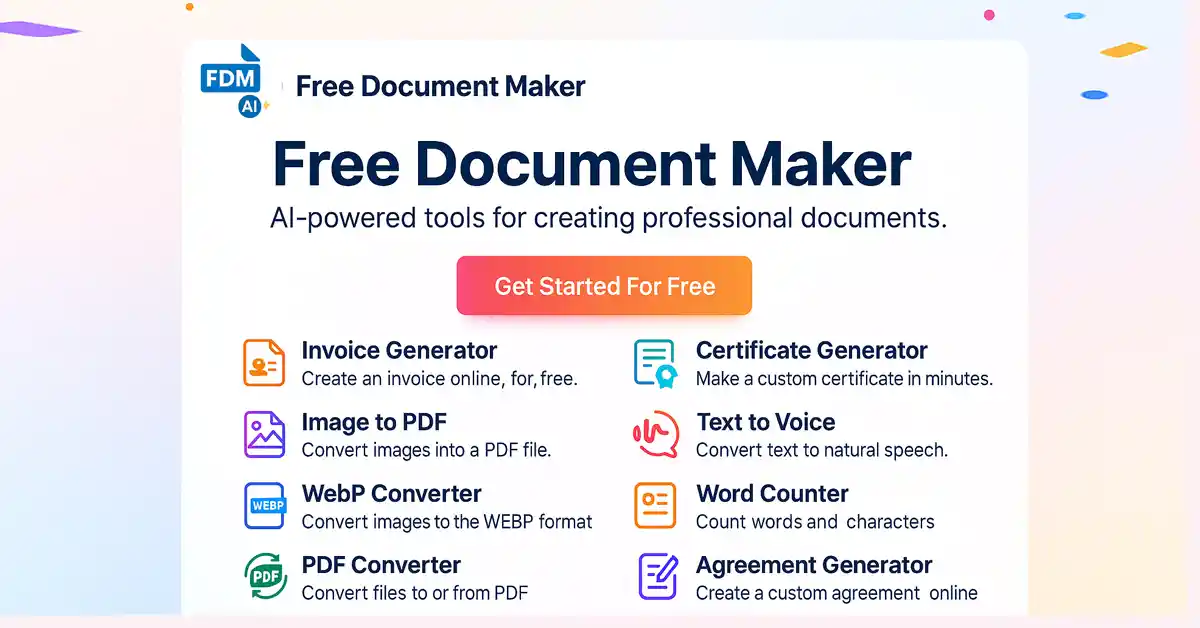AI-powered Free Document Maker tool homepage preview 2025 Blog