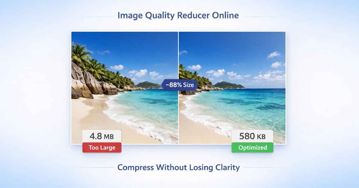 Image quality reducer online compressing image size without losing clarity