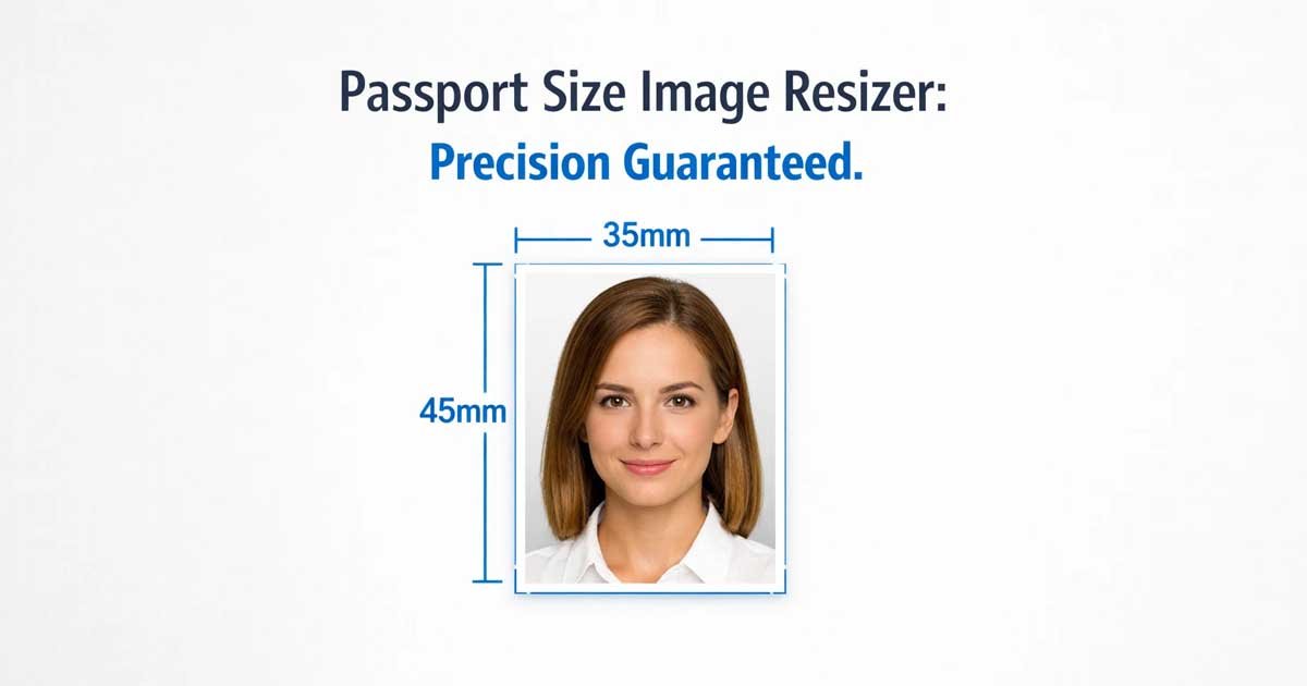 Step-by-step guide on using a Passport Size Image Resizer to crop and scale photos for visa applications.