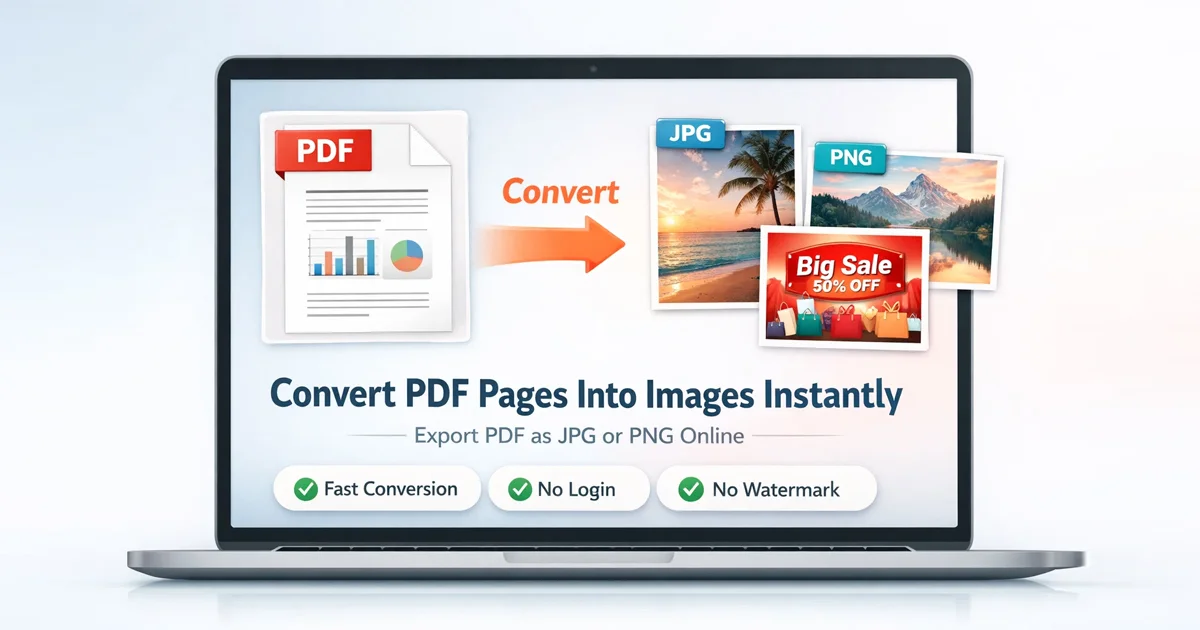 Convert PDF to JPG and PNG images using an online PDF to Image converter tool