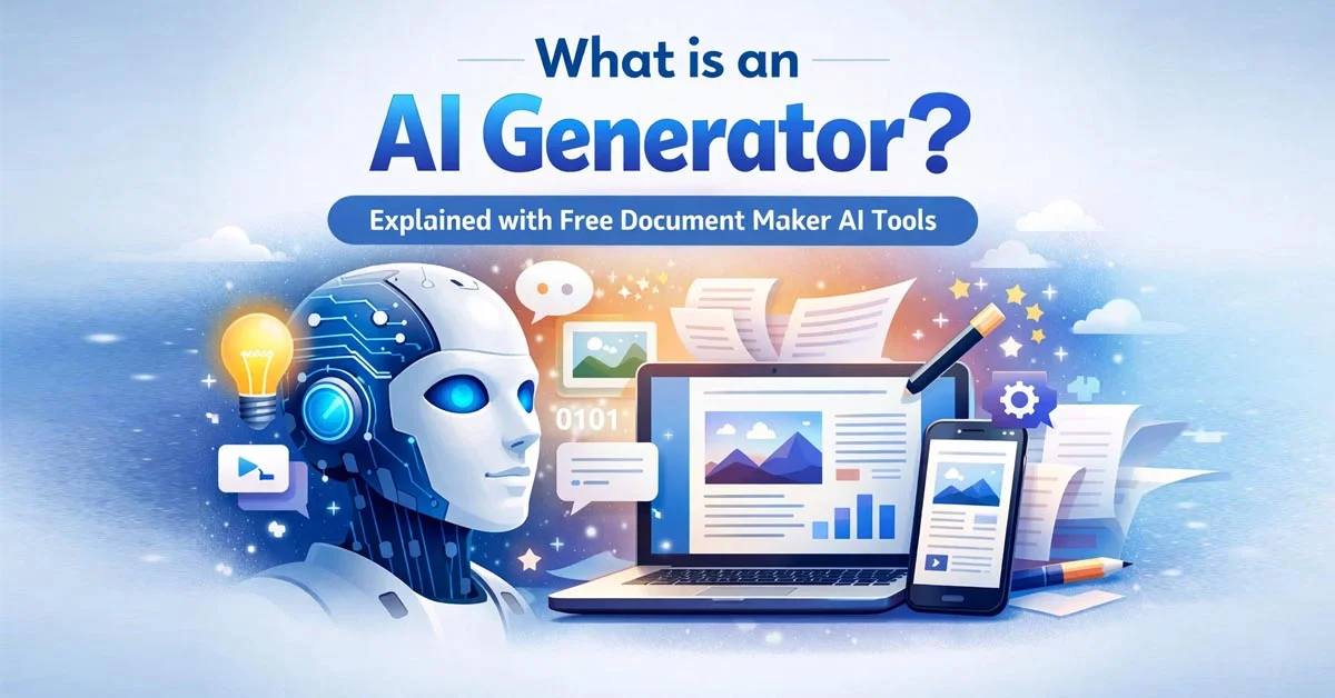 What is an AI generator explained with Free Document Maker AI tools